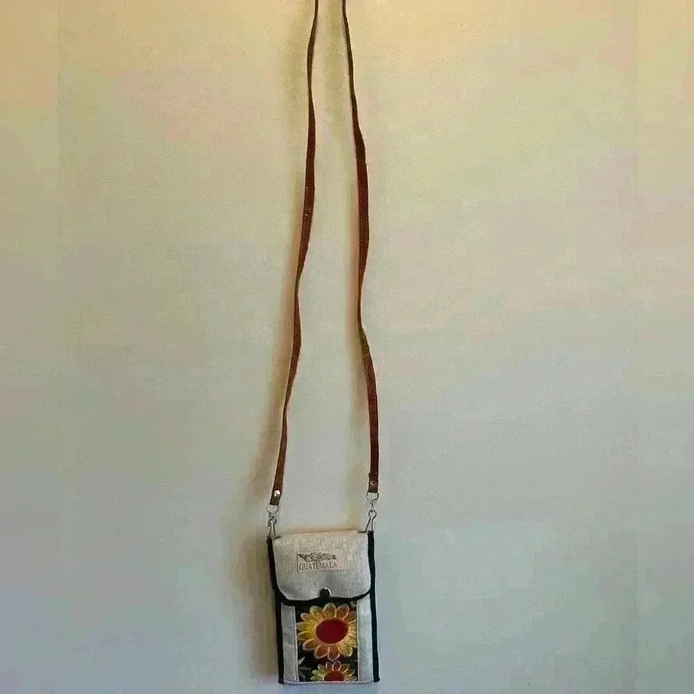 Guatemala Crossbody Sunflower Mobile Purse - Picture 1 of 7
